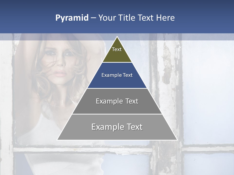 Lady Blue People PowerPoint Template