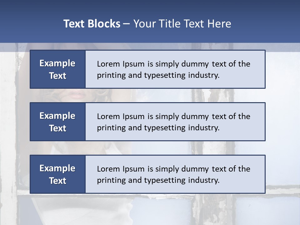 Lady Blue People PowerPoint Template