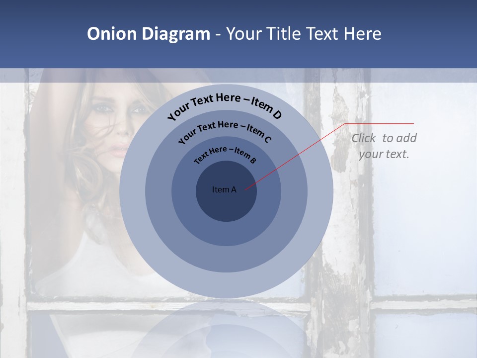 Lady Blue People PowerPoint Template