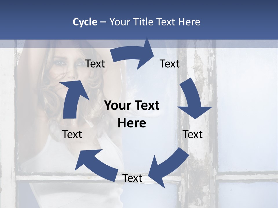 Lady Blue People PowerPoint Template