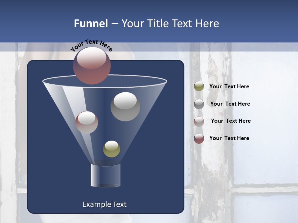 Lady Blue People PowerPoint Template