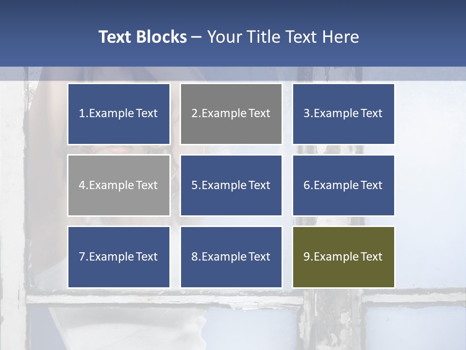 Lady Blue People PowerPoint Template