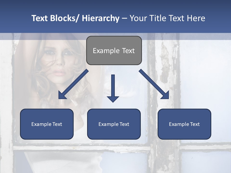 Lady Blue People PowerPoint Template