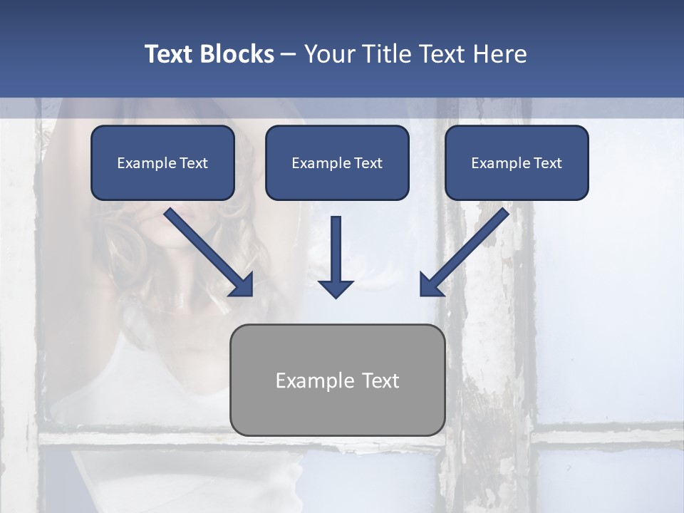 Lady Blue People PowerPoint Template