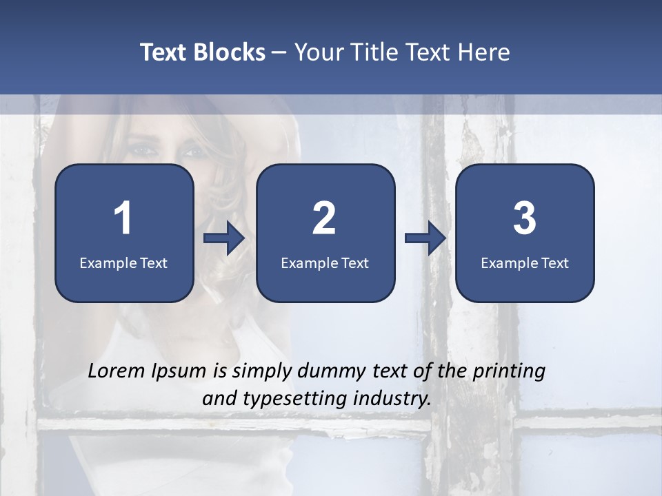 Lady Blue People PowerPoint Template