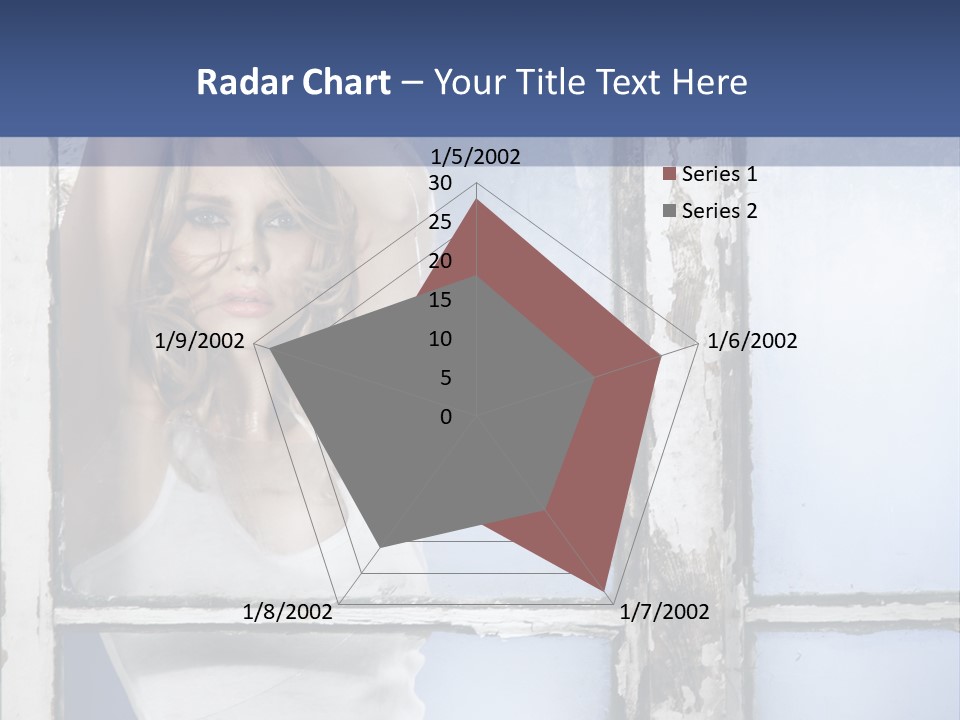 Lady Blue People PowerPoint Template