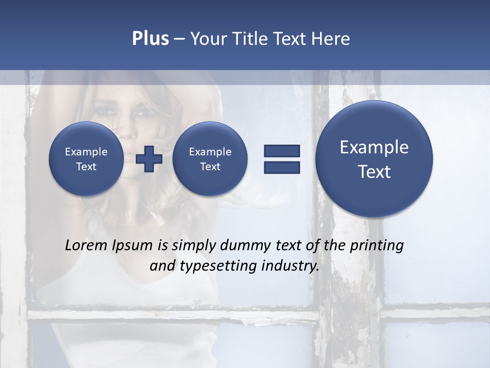 Lady Blue People PowerPoint Template