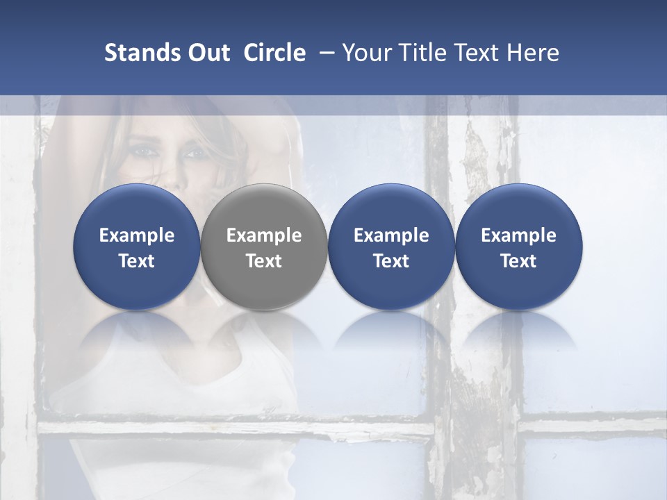 Lady Blue People PowerPoint Template