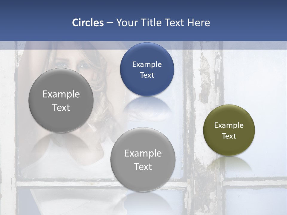 Lady Blue People PowerPoint Template