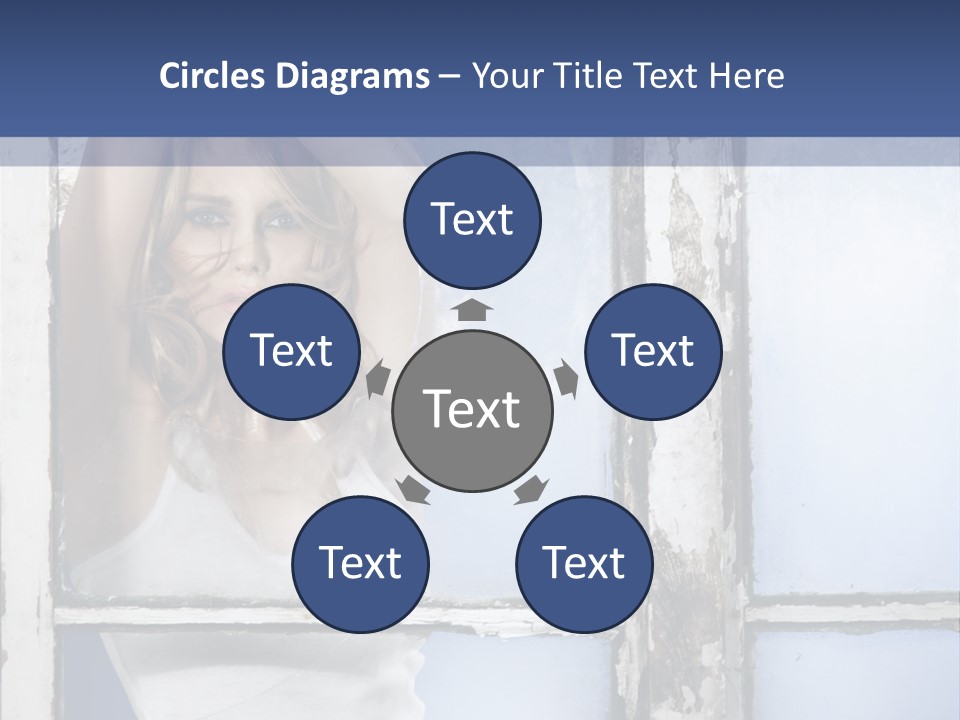 Lady Blue People PowerPoint Template