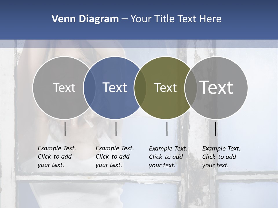 Lady Blue People PowerPoint Template