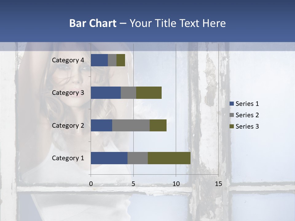 Lady Blue People PowerPoint Template