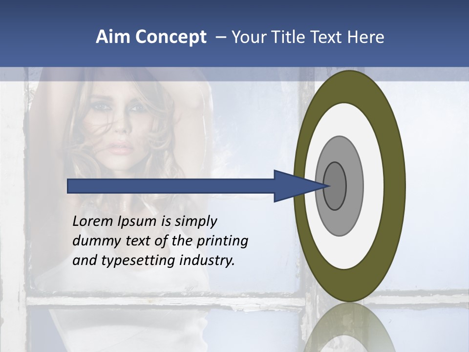 Lady Blue People PowerPoint Template