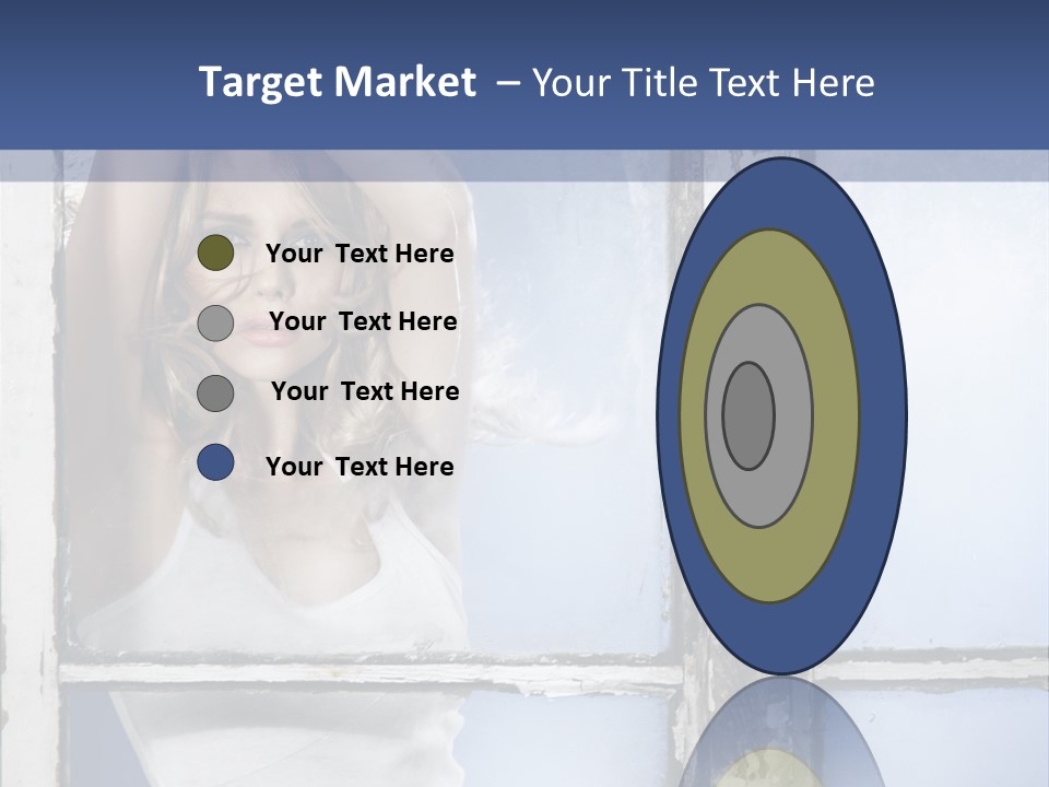 Lady Blue People PowerPoint Template