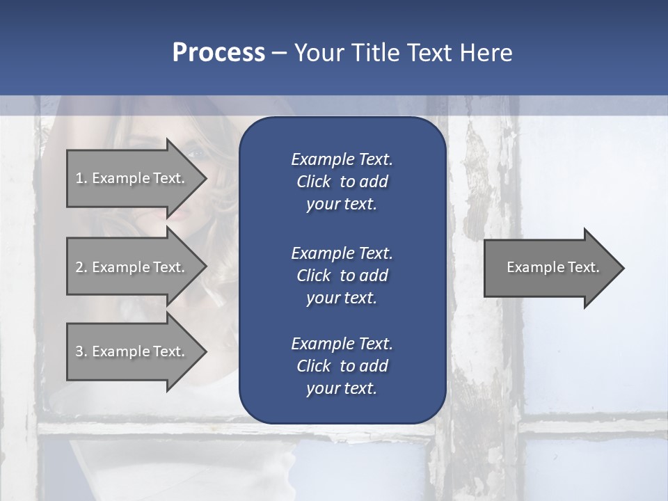 Lady Blue People PowerPoint Template