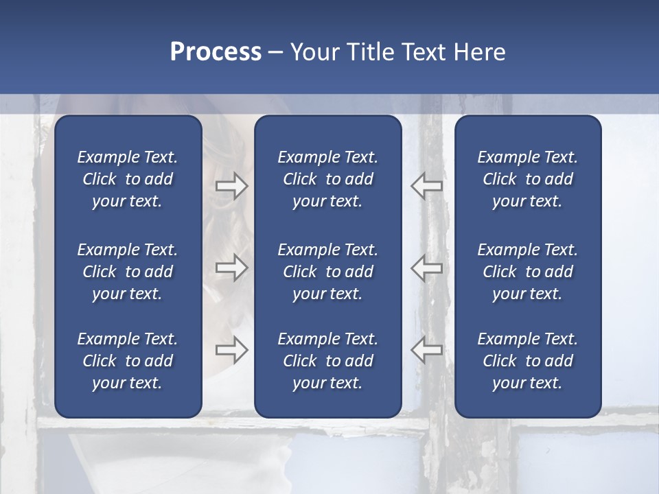 Lady Blue People PowerPoint Template
