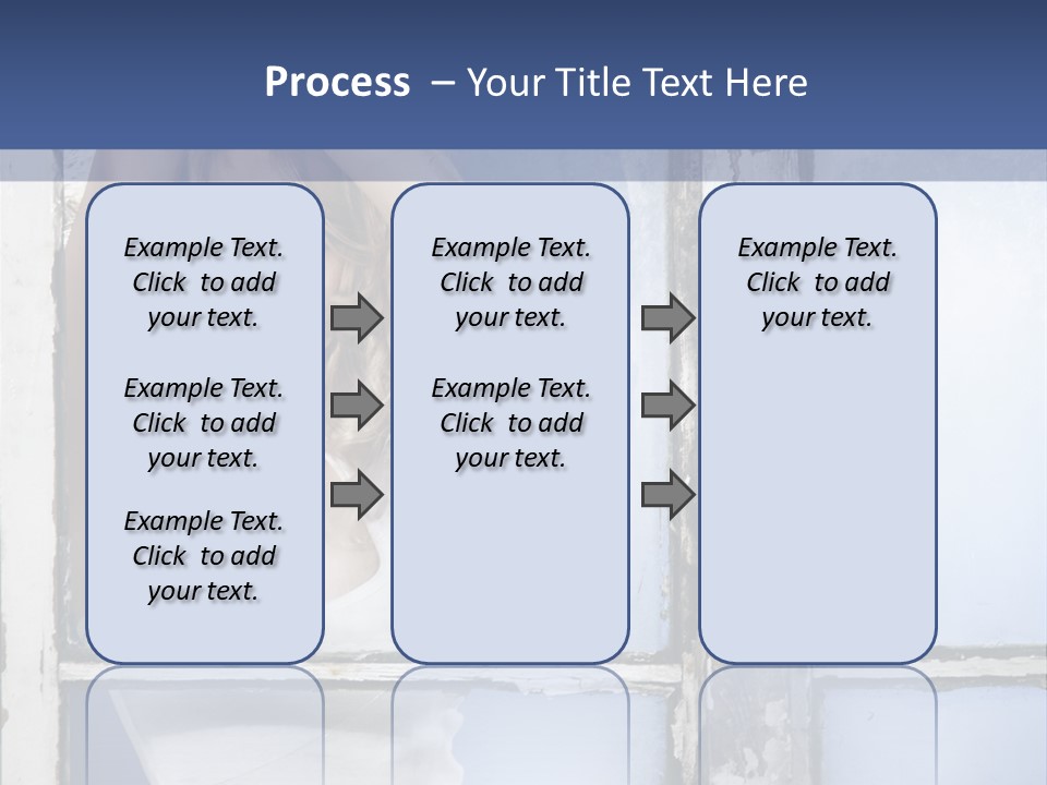 Lady Blue People PowerPoint Template