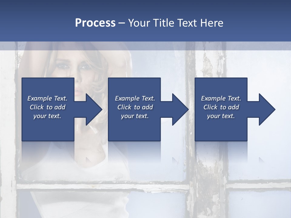 Lady Blue People PowerPoint Template