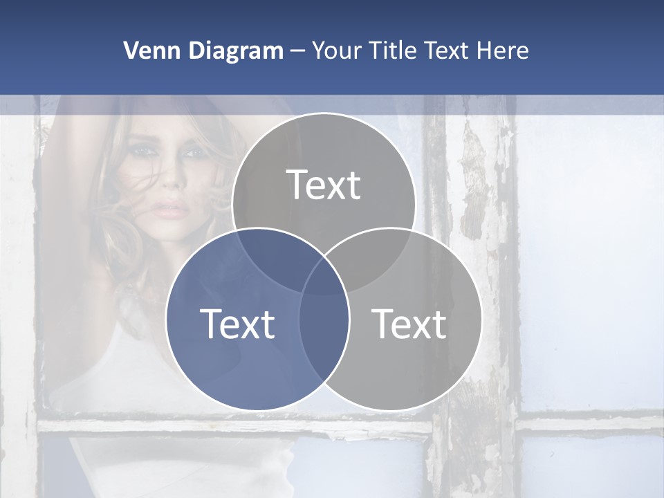 Lady Blue People PowerPoint Template