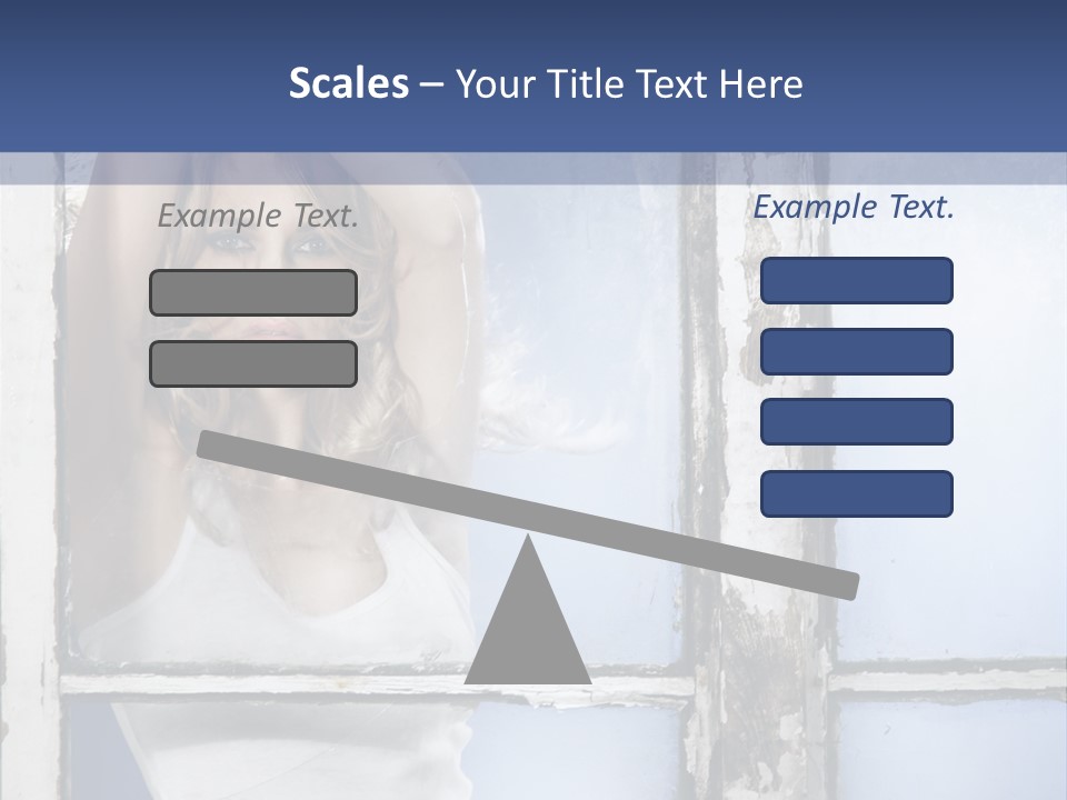 Lady Blue People PowerPoint Template