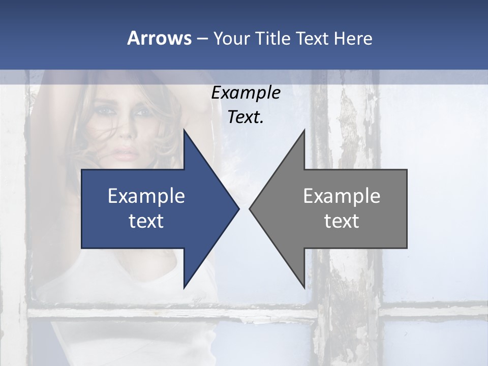 Lady Blue People PowerPoint Template