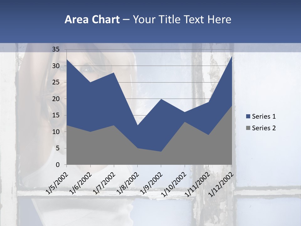 Lady Blue People PowerPoint Template