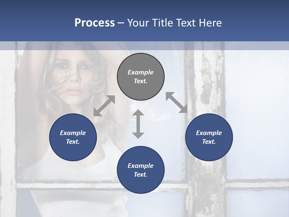Lady Blue People PowerPoint Template