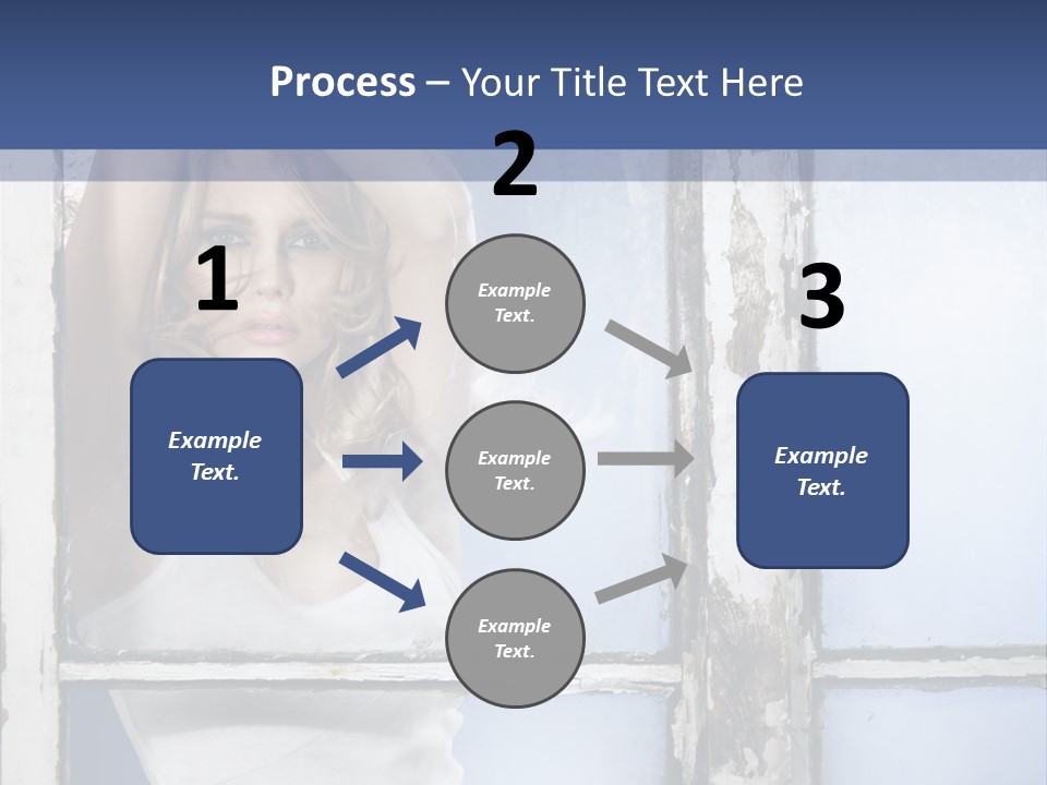 Lady Blue People PowerPoint Template