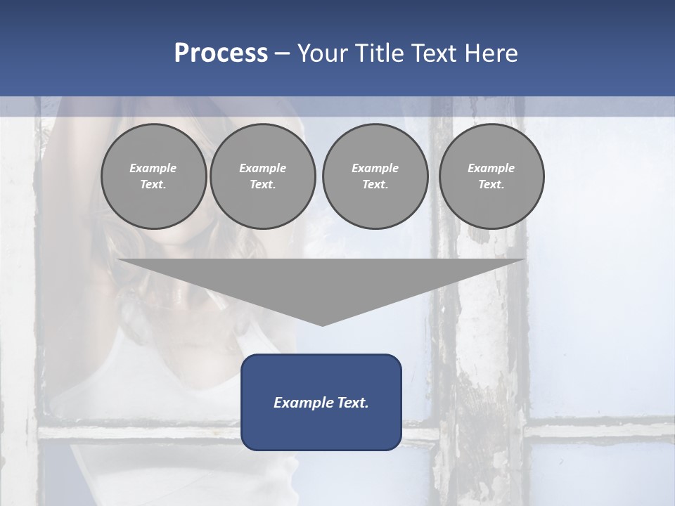 Lady Blue People PowerPoint Template