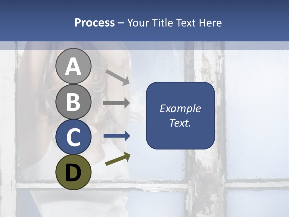 Lady Blue People PowerPoint Template