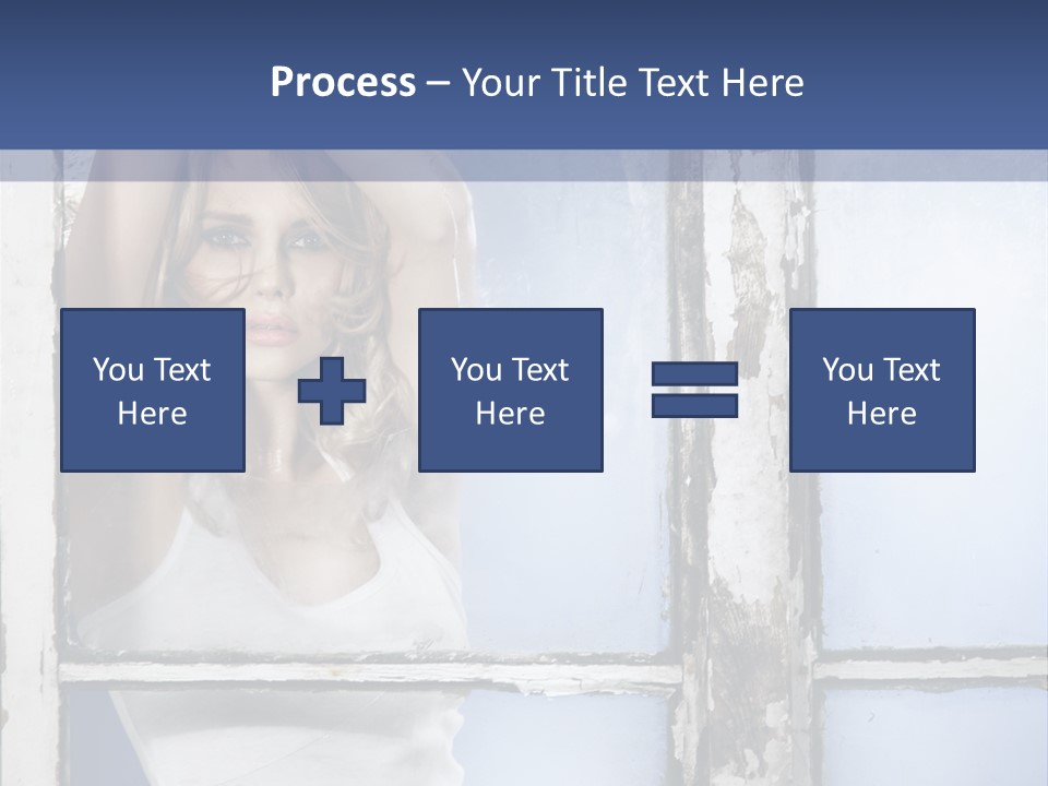Lady Blue People PowerPoint Template