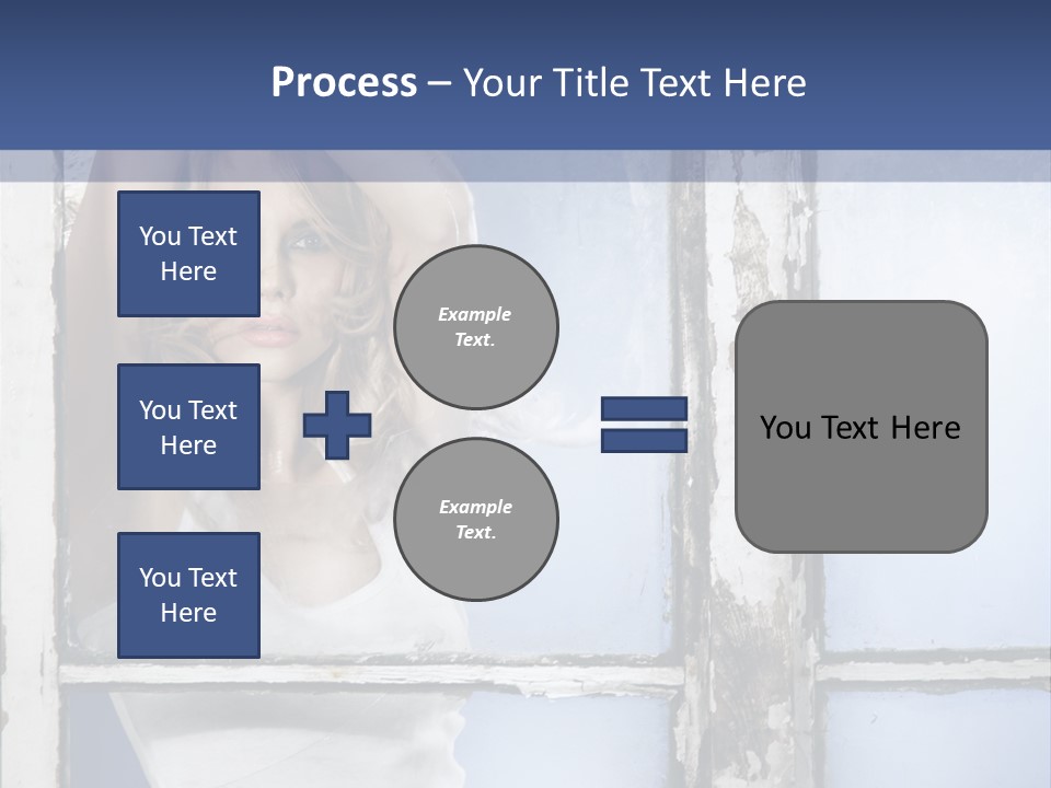 Lady Blue People PowerPoint Template