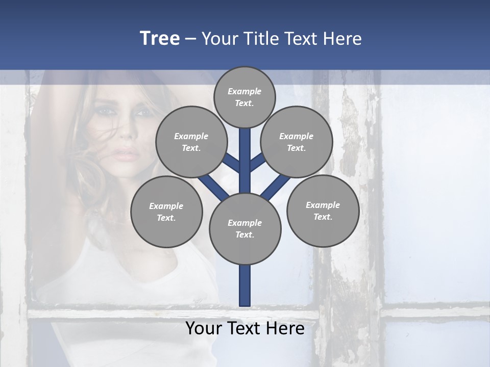 Lady Blue People PowerPoint Template