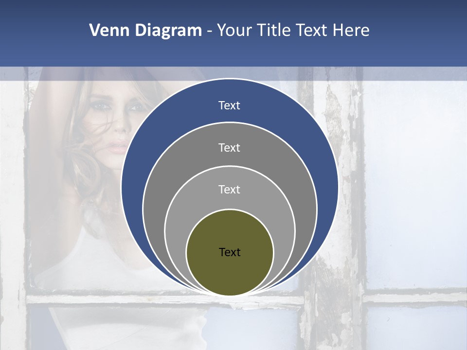 Lady Blue People PowerPoint Template