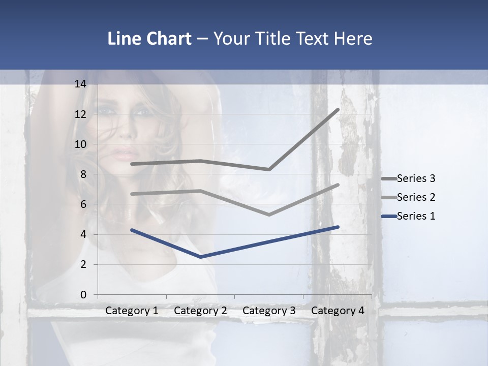 Lady Blue People PowerPoint Template