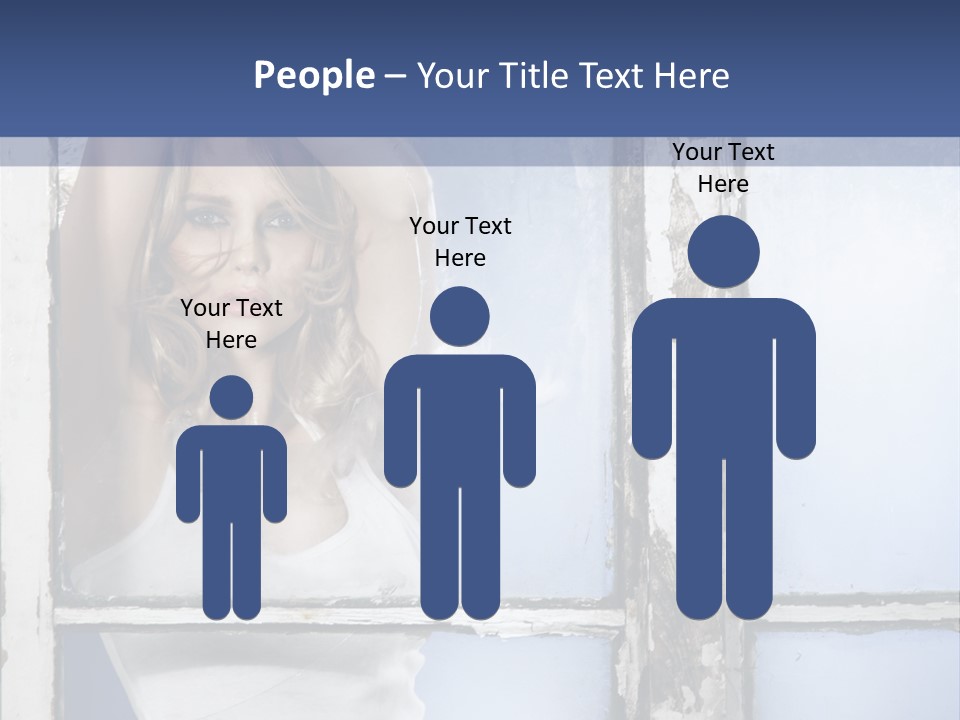 Lady Blue People PowerPoint Template