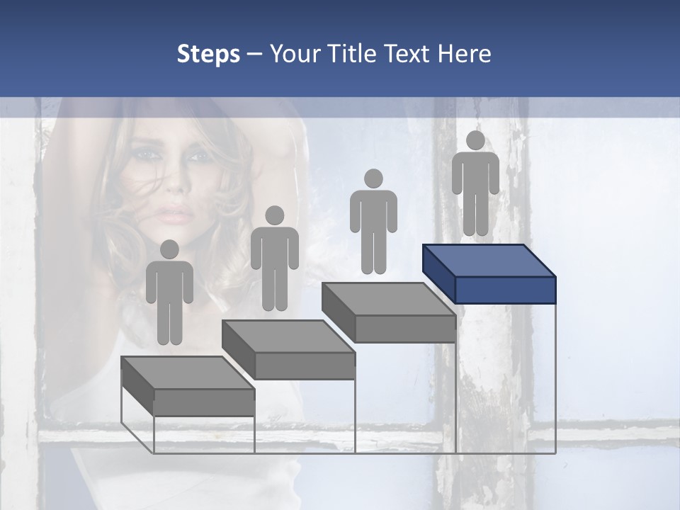 Lady Blue People PowerPoint Template