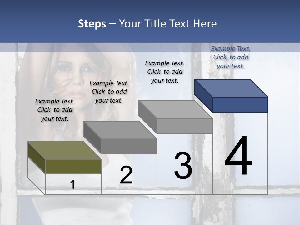 Lady Blue People PowerPoint Template