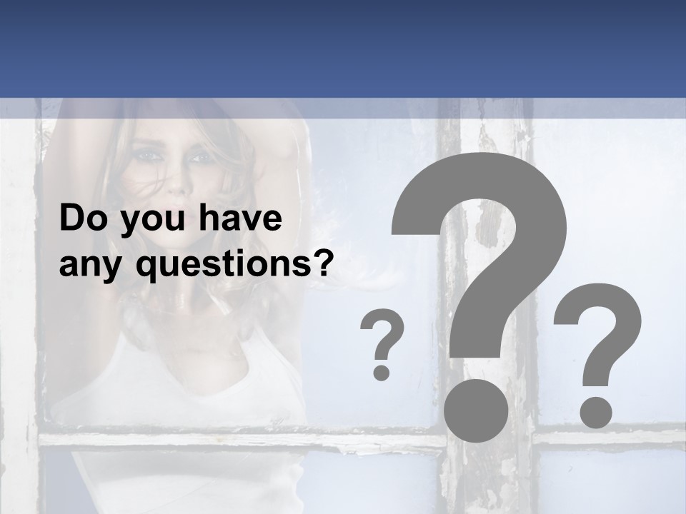 Lady Blue People PowerPoint Template