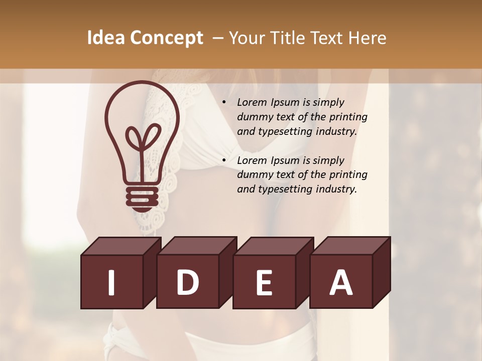 Floor Dark Lingerie PowerPoint Template