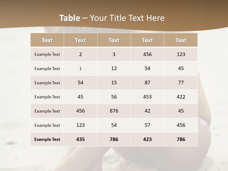 Female Sexy Model PowerPoint Template
