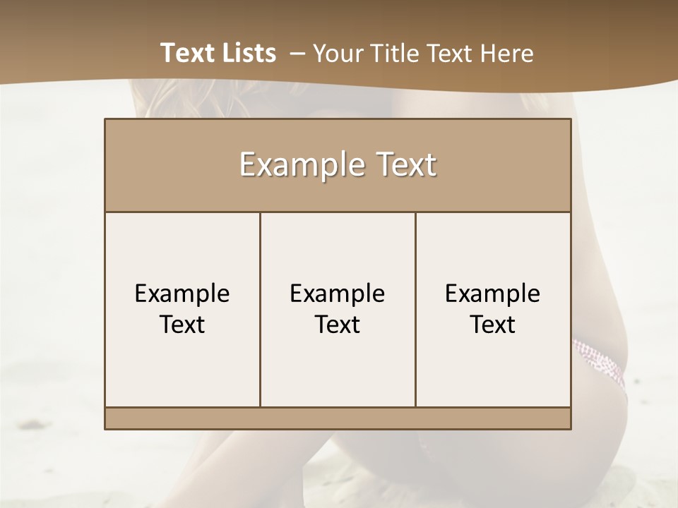 Female Sexy Model PowerPoint Template