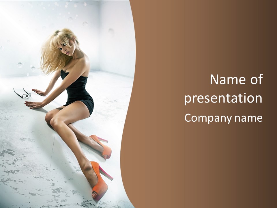 Lie Sexy Fashion PowerPoint Template