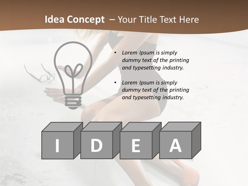 Lie Sexy Fashion PowerPoint Template