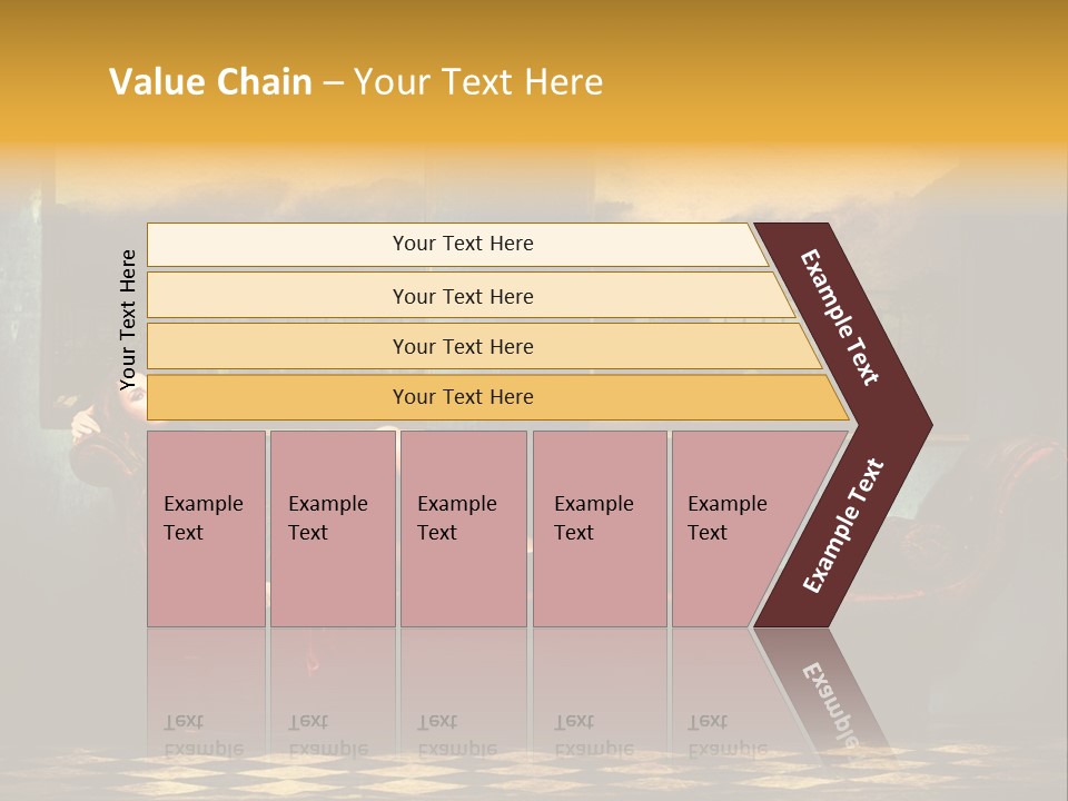 Woman Full Body Shot Sofa PowerPoint Template