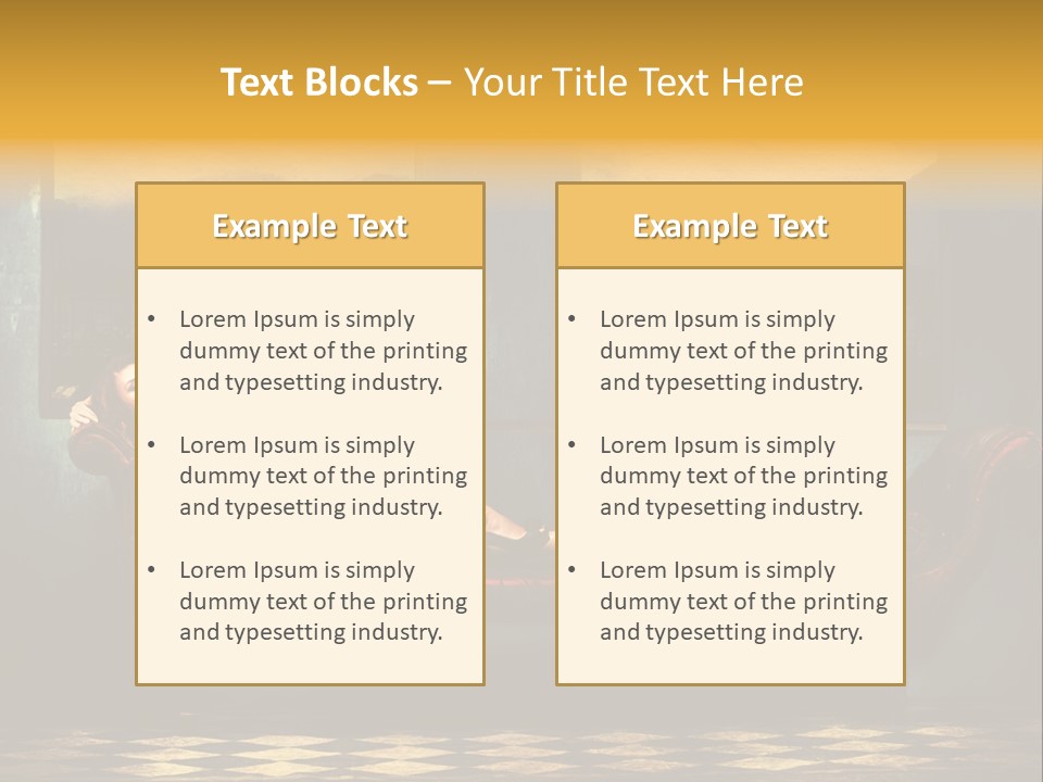 Woman Full Body Shot Sofa PowerPoint Template