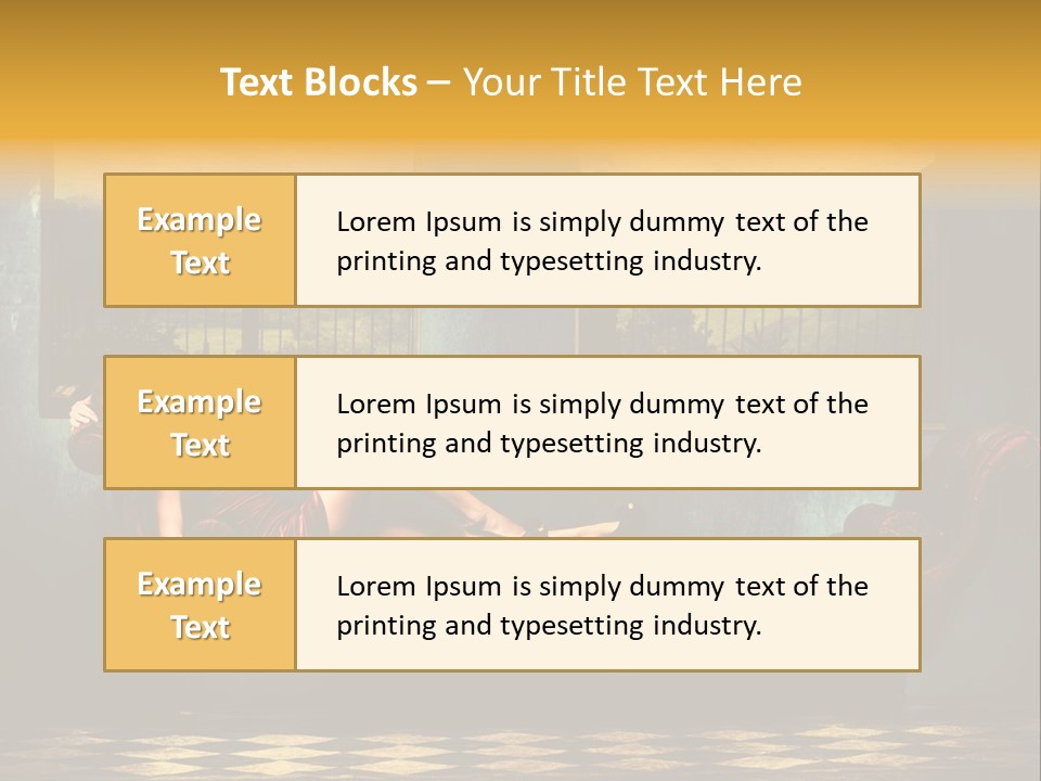 Woman Full Body Shot Sofa PowerPoint Template