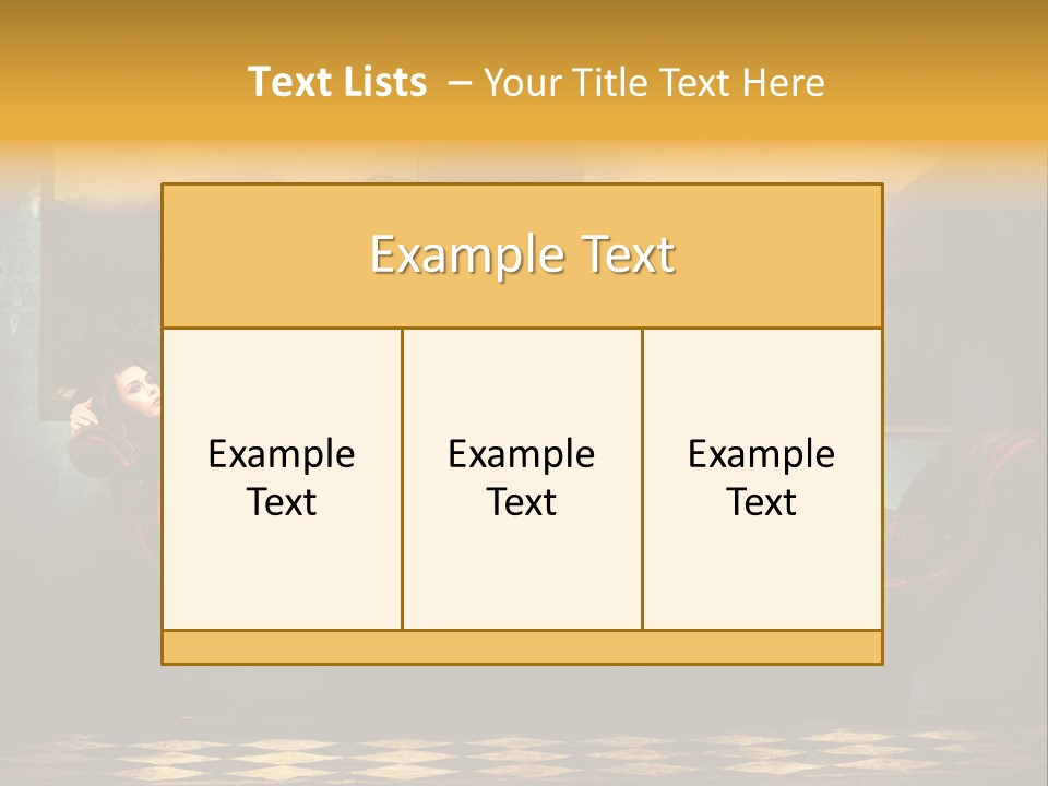 Woman Full Body Shot Sofa PowerPoint Template