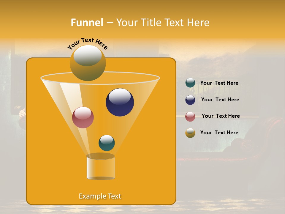 Woman Full Body Shot Sofa PowerPoint Template