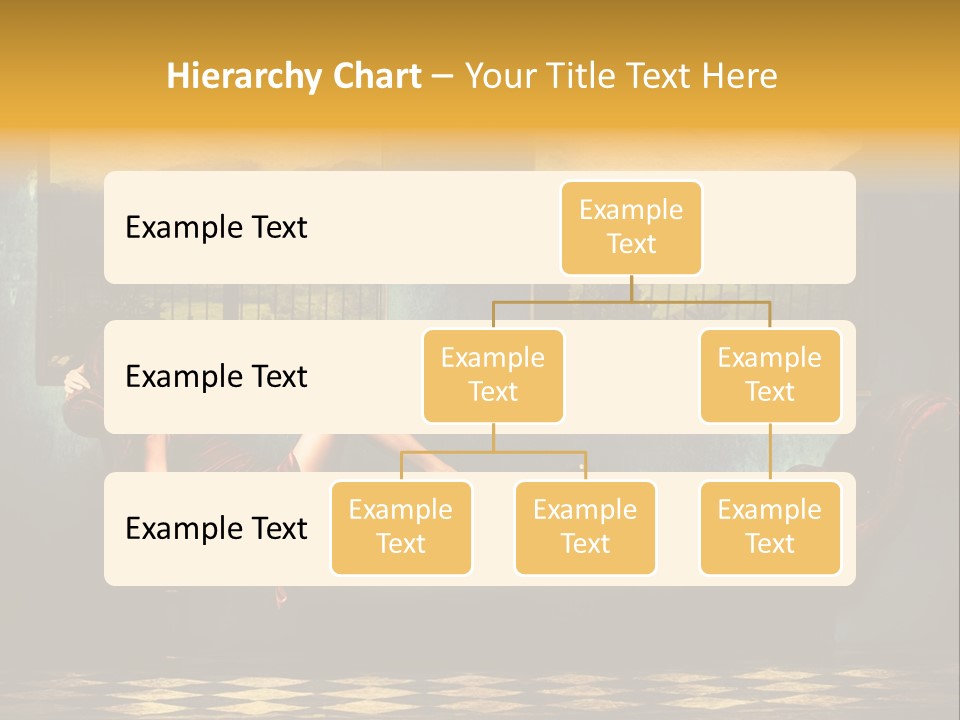 Woman Full Body Shot Sofa PowerPoint Template